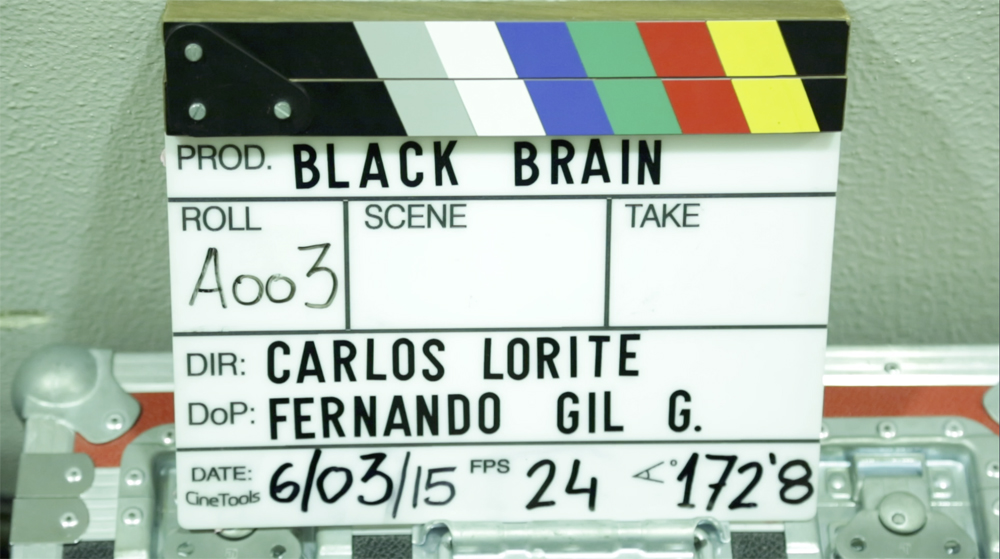 Claqueta del rodaje de black brain Para qué sirve la claqueta, rodaje de black brain